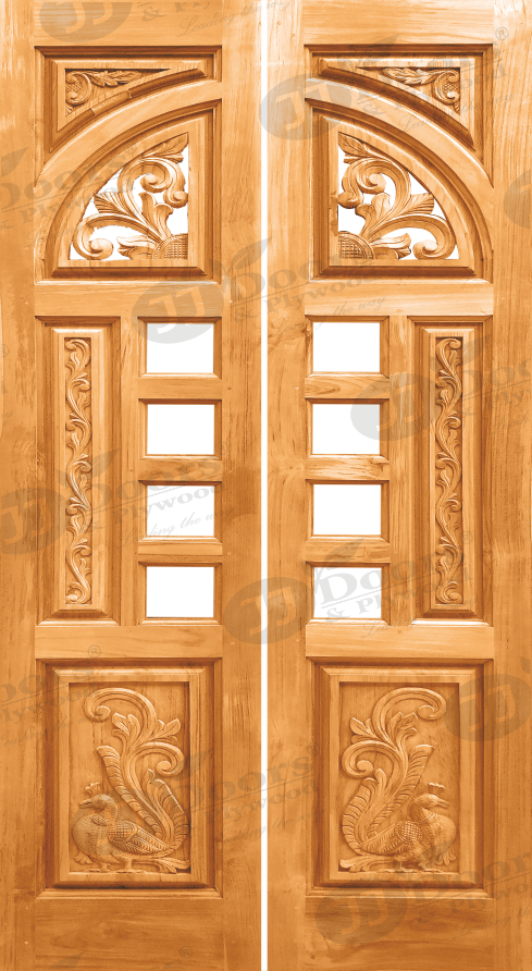 Teak wood Primium Pooja door #2