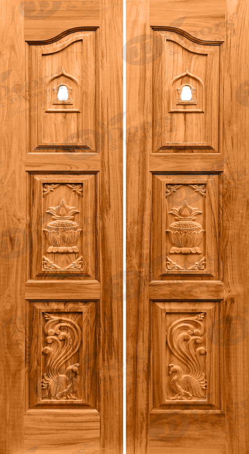 Teak wood Primium Pooja door #3