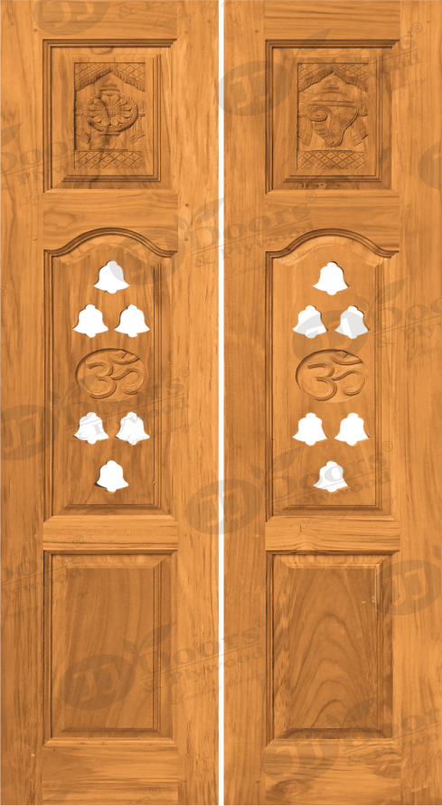 Teak wood Primium Pooja door #4