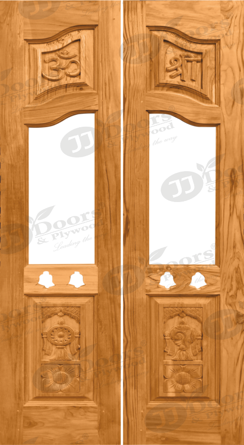Teak wood Primium Pooja door #13