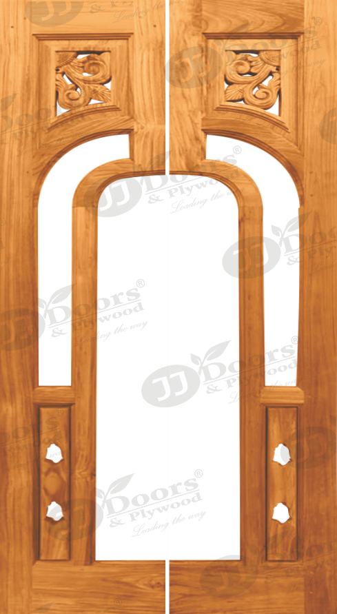 Teak wood Primium Pooja door #15