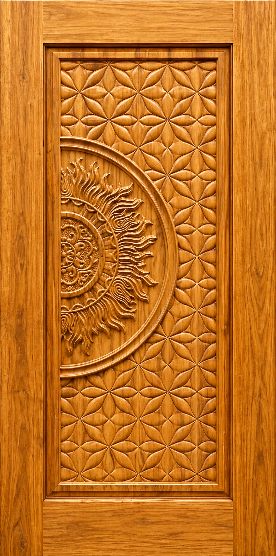 Teak wood Primium carving door JJ 457 - 152406-1