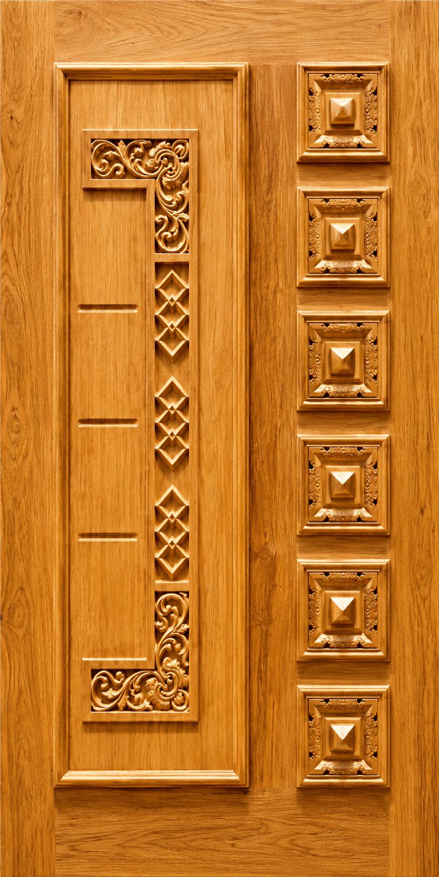 Teak wood Primium carving door JJ 471 - 153331-1