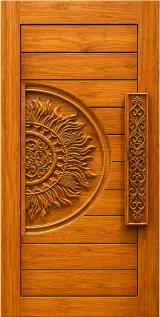 Teak wood Primium carving door JJ 463 - 153324-1